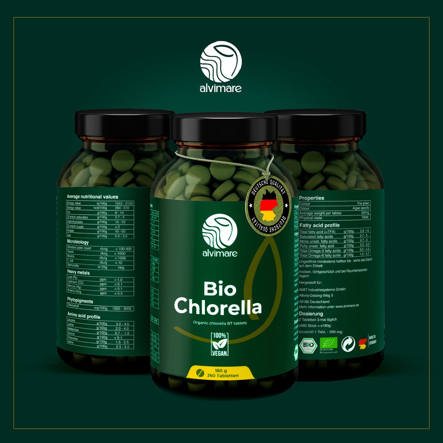 Bio Chlorella Tabletten 360 Stück (180g)